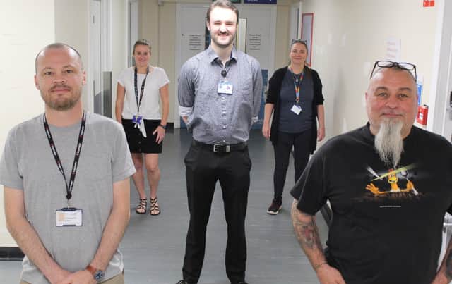 Left to right, ICT support technician Christophe Corso, ICT analyst Sarah Taylor, ICT second line technician Chris Lithgo, ICT support technician Michelle Qaid and ICT support manager Mark Collis.