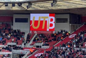 Students from The Northern School of Art showcased their creative talent on the big screens at Middlesbrough Football Club’s Riverside Stadium.