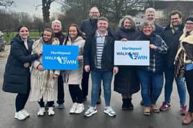 Conservatives on the campaign trail ahead of the upcoming May elections, including Hartlepool MP Jill Mortimer, fifth from right. Pic via Hartlepool Conservatives.