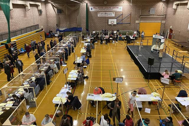 Vote counting at a previous Hartlepool Borough Council election.