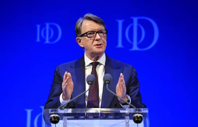 Lord Peter Mandelson. Photo credit: Jonathan Brady/PA Wire.