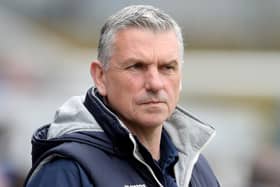 John Askey discussed the contrast in Hartlepool United's performance against Rochdale. (Photo: Mark Fletcher | MI News)