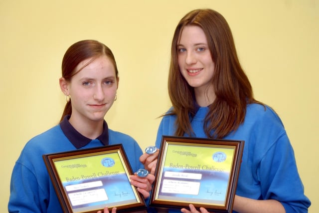 These two Peterlee Girl Guides completed their Baden-Powell challenge in 2005.