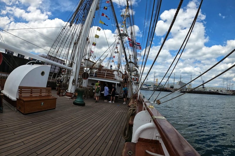 The view from a tall ship.