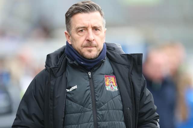Northampton Town manager Jon Brady was left angered by some key decisions in the 1-1 draw with Hartlepool United. (Photo: Mark Fletcher | MI News)