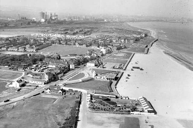 An archive aerial view of Seaton Carew.