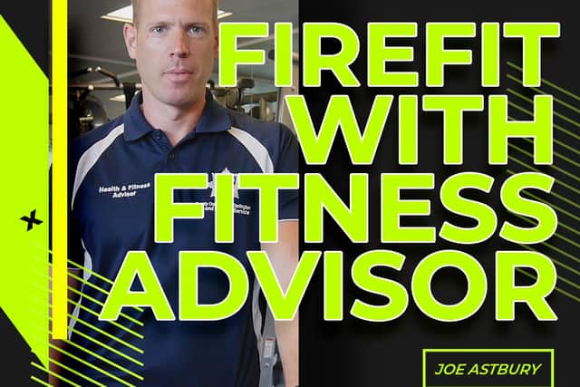 Joe Astbury, Health and Fitness Adviser for County Durham and Darlington Fire and Rescue Service has made a fire fit video. 

Photo by County Durham and Darlington Fire and Rescue Service.