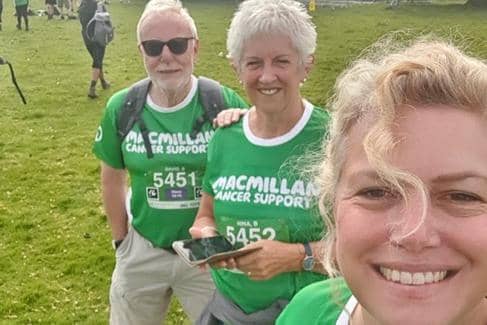 Dave and Nina Barker and their daughter Rachael completed Macmillan's Mighty Hike around Lake Ullswater.