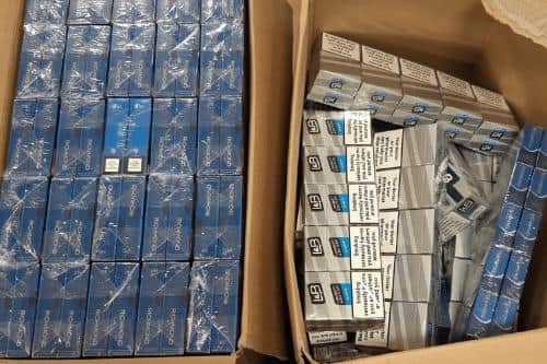 Suspected counterfeit cigarettes were recovered