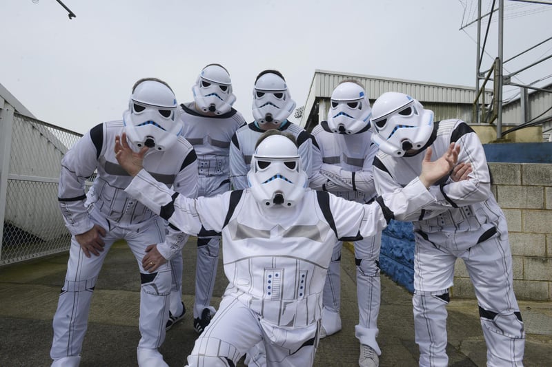 Poolie Stormtroopers prepare to invade Plymouth in 2016.