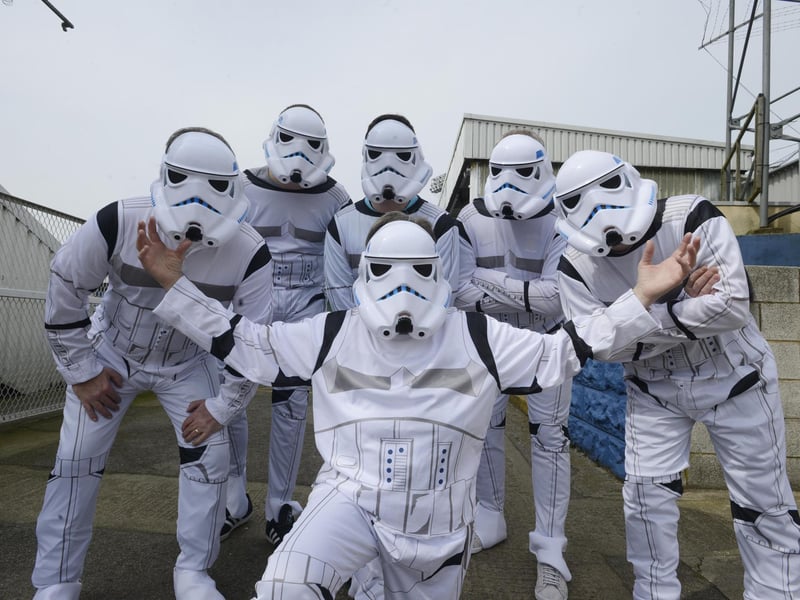 Poolie Stormtroopers prepare to invade Plymouth in 2016.