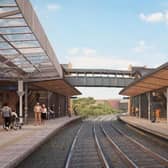 An artist's impression of how Hartlepool Railway Station will look after the £12m improvement project is completed later this year.