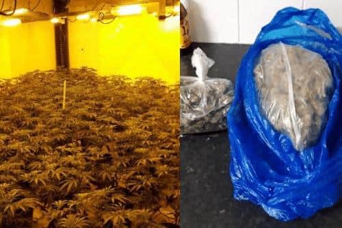 Officers discovered around £200,000 of suspected cannabis within the property on Thornton Street.