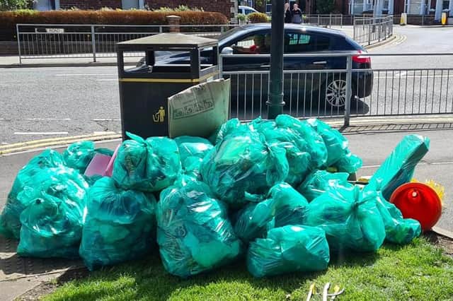 The huge litter haul from the Burn Valley area litter pick.