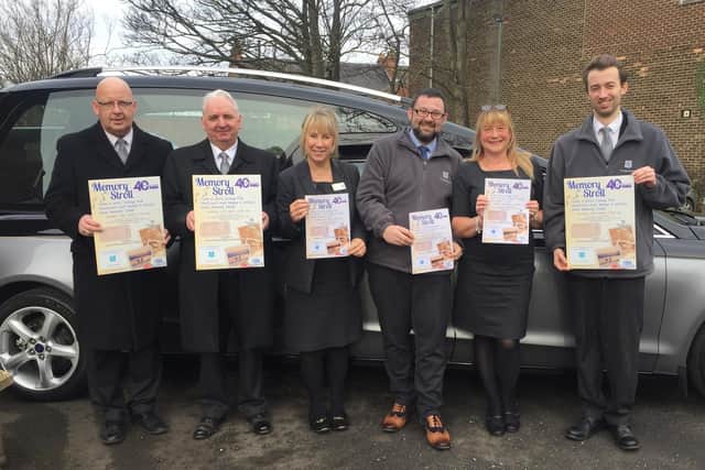 Hartlepool Co-op Funeralcare is sponsoring the Memory Stroll. Pictured prior to March's lockdown are staff, from left, Stephen Laughton, Kevin Smith, Jaci Ingham, Daniel Laughton, Elaine Willingale and Luke Tones.