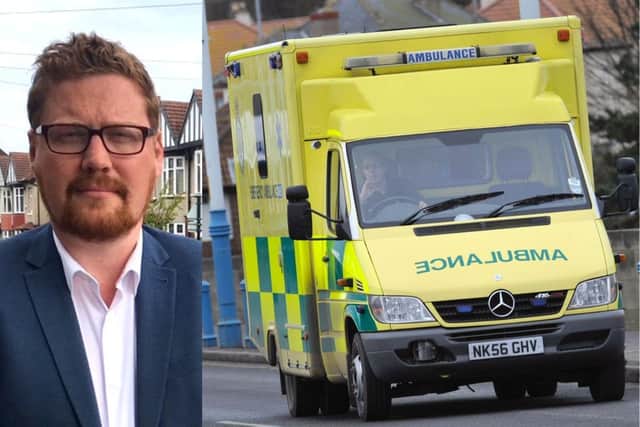 Hartlepool councillor and Labour parliamentary candidate Jonathan Brash is calling for action to support ambulance services.
