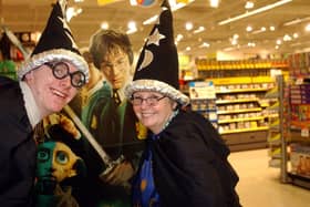 Asda staff dressed as Harry Potter for the launch of a video in 2003.