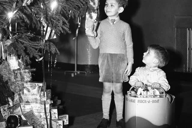 The awe in a child's face at Christmas. Another undated photo from the Hartlepool Mail archives.
