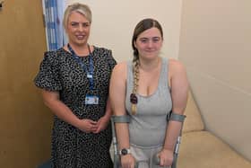 Emily Hanley (right) with senior surgical care practitioner Beth Alderton.