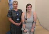 Emily Hanley (right) with senior surgical care practitioner Beth Alderton.