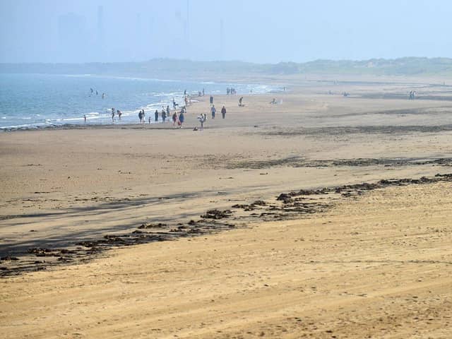 Bombe disposal experts carried out a controlled explosion on Seaton Carew beach.  Picture by FRANK REID.