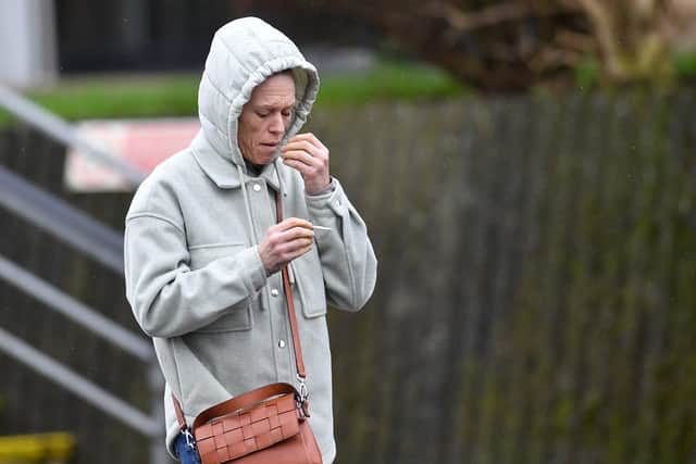 Sarah Graham pictured leaving Teesside Magistrates Court on February 21.