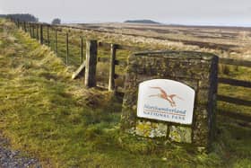 Northumberland National Park sign looking over the moors above Elsdon.
Picture Jane Coltman