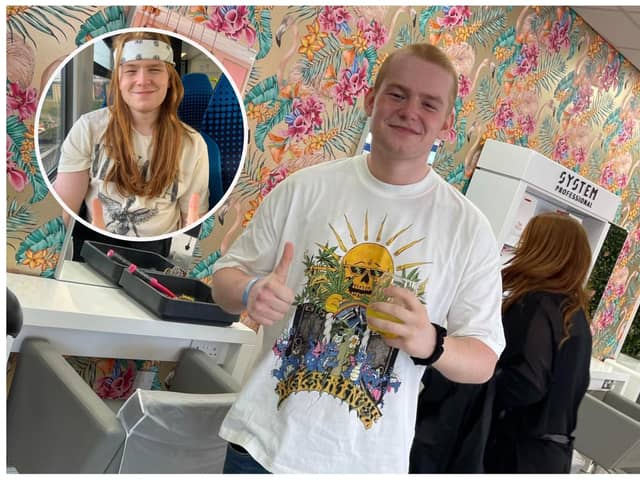 Harvey Maddison, 17, had 22 inches of his hair shaved off to donate to the Little Princess Trust following a recent cancer diagnosis. He has already raised £1696 which will go towards making the wig and supporting the charity.