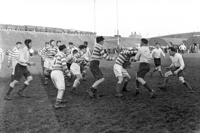 Hartlepool Rovers play Billingham  in the 1950s.