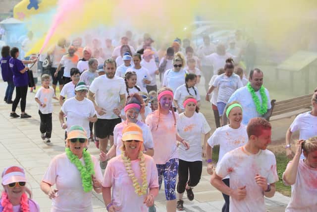 Participants at Hartlepool's 2017 Colour Run.