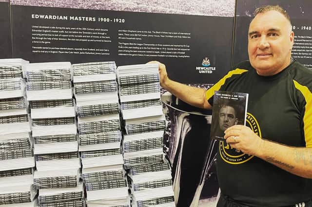 Brian Cockerill with copies of his new book The Taxmen of Teesside.