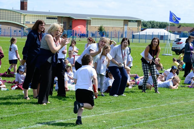 Great backing at the St Hild's School sports day in 2014.