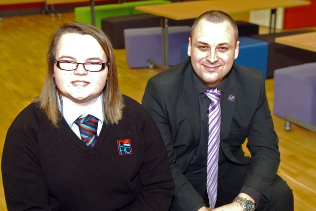 Dyke House Sports and Technology College pupil Lauren Allison and teacher Barrie Porter were pictured after their charity hair cut 9 years ago. Remember this?