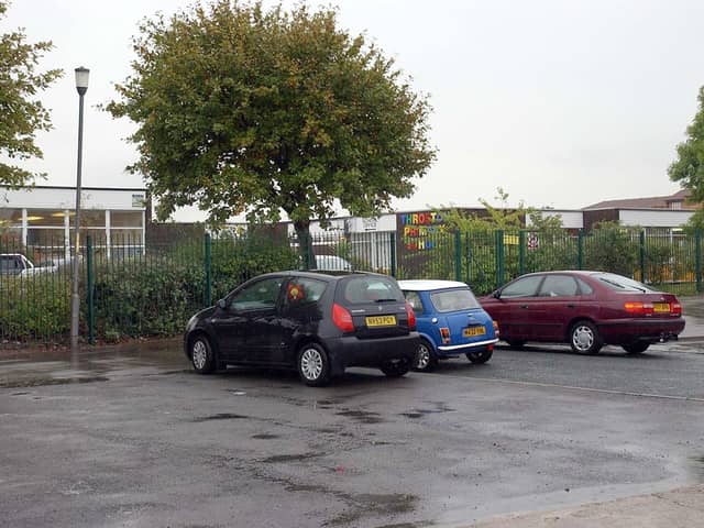 Throston Primary School went into lockdown after a man was spotted carrying a knife nearby.