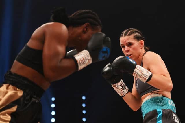 Savanah Marshall earned a ninth knockout win of her career over Lolita Muzeya (Photo by Stu Forster/Getty Images)