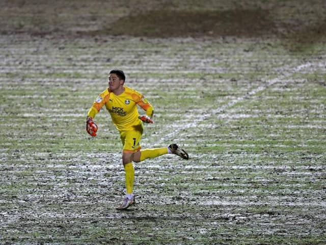 Peterborough goalkeeper Christy Pym is on the move to Stevenage (Photo by David Rogers/Getty Images)