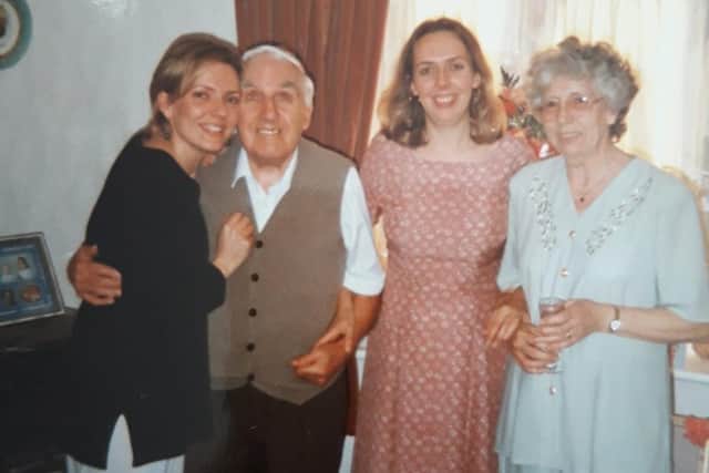 Close family: From left Angela, dad Percy, Susan and Eliza Jemmett.