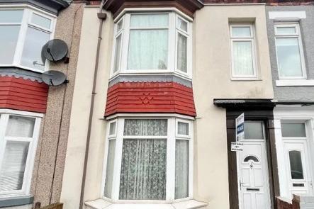 The three bed terraced house in Cornwall Street is currently on the market with Robinsons and will be set by auction.