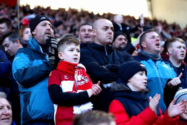 Middlesbrough fans. (Photo by George Wood/Getty Images).