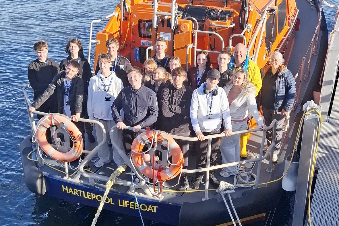 Hartlepool students learn about the work of lifeboat service