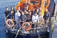 Hartlepool College of Further Education public services students pictured on the Hartlepool RNLI all weather lifeboat.