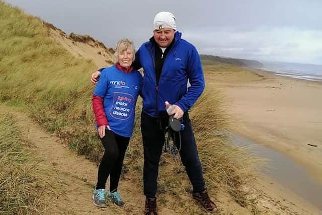 Sandra pictured on one of her charity walk during her 2020 fundraising mission.