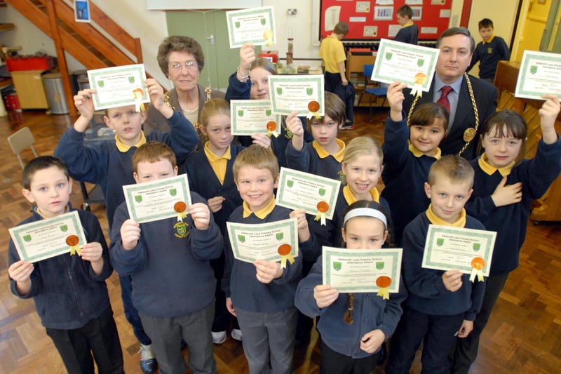 Certificates were presented to these students for doing so well in 2007. Does this bring back great memories?