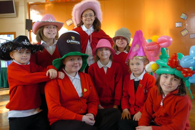 Shotton Hall Junior School supported the Hats for Haiti project in this scene from 2010. Have you spotted someone you know?