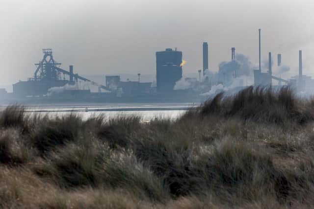 The former Redcar steelworks as seen from Seaton Carew.