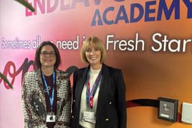 Kerrie Whelan (left), headteacher at Endeavour Academy, and Melissa Garrett, programme manager at Young Enterprise.