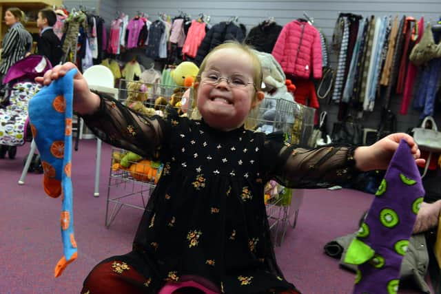 Bella Gill is encouraging people in Hartlepool to wear odd socks on World Down's Syndrome Day on Saturday, March 21.