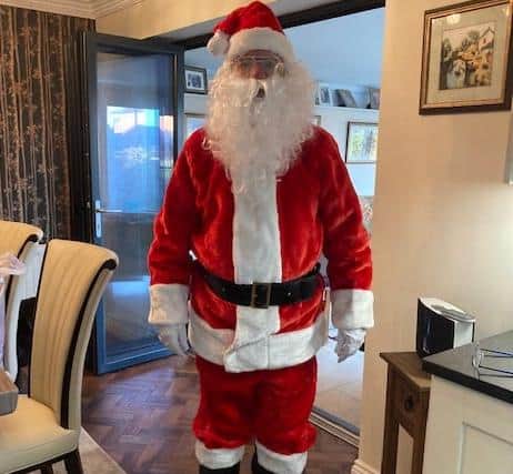 Ready for action - Santa is a litter-picking hero in Hartlepool.