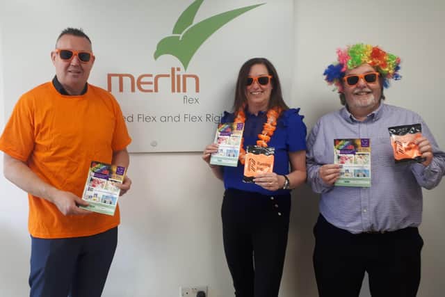 Staff at Merlin Flex get set for the Colour Run.
