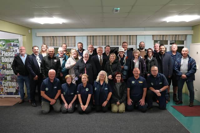 Hartlepool Borough Councillors, Carlton Adventure staff, the Carlton Trustees and members of The Friends of Carlton Camp pictured at a recent event at Carlton Adventure.